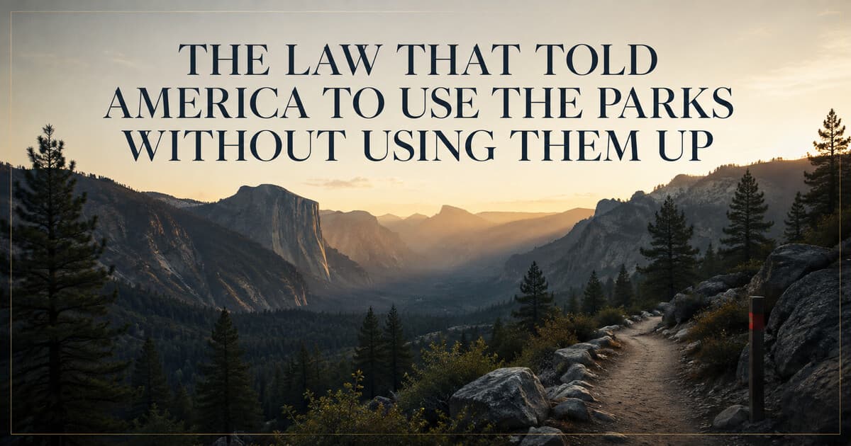 The Law That Told America to Use the Parks Without Using Them Up social preview
