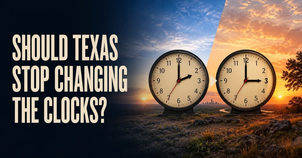 Should Texas Stop Changing the Clocks Twice a Year? social preview