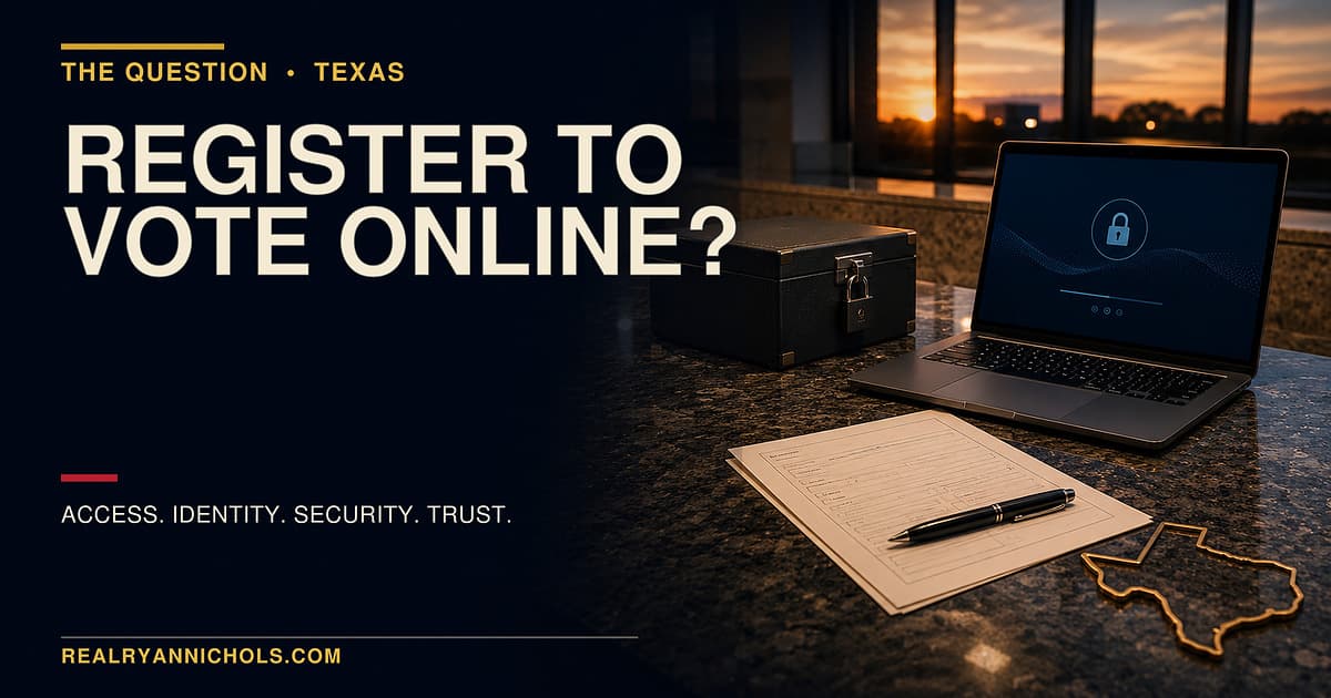 Should Texas Let New Voters Register Fully Online? social preview