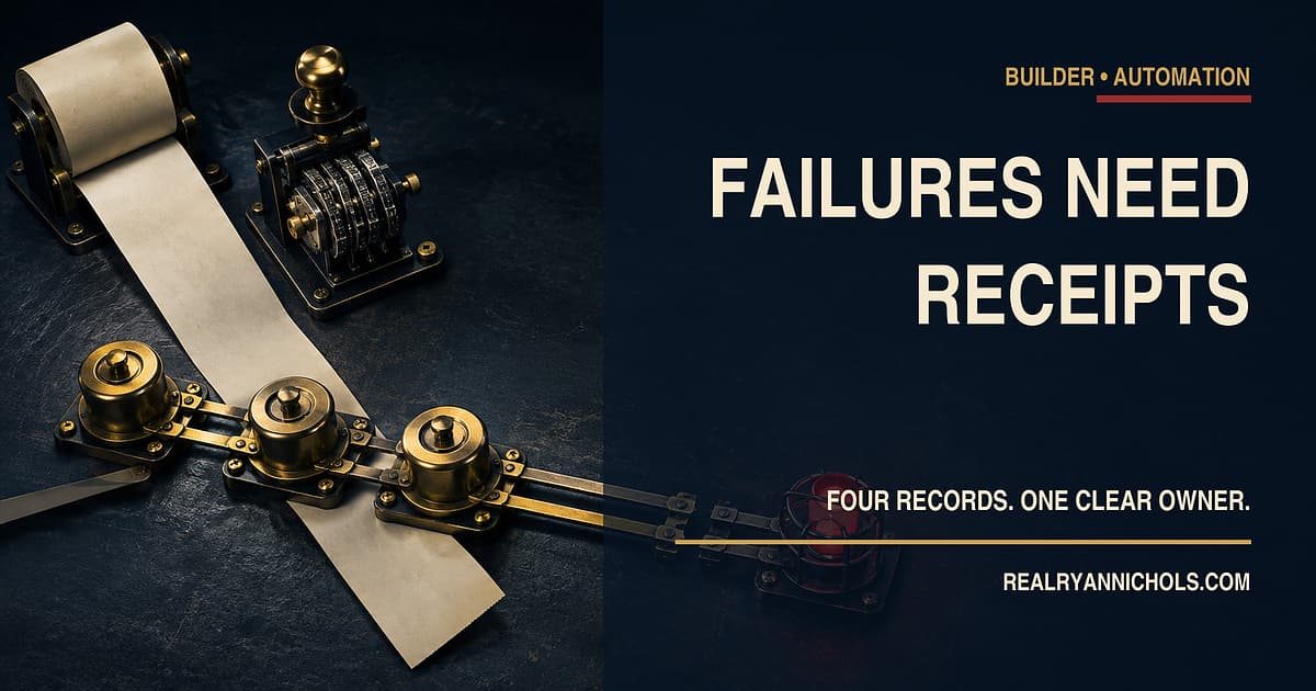 Every Automation Needs a Failure Receipt social preview