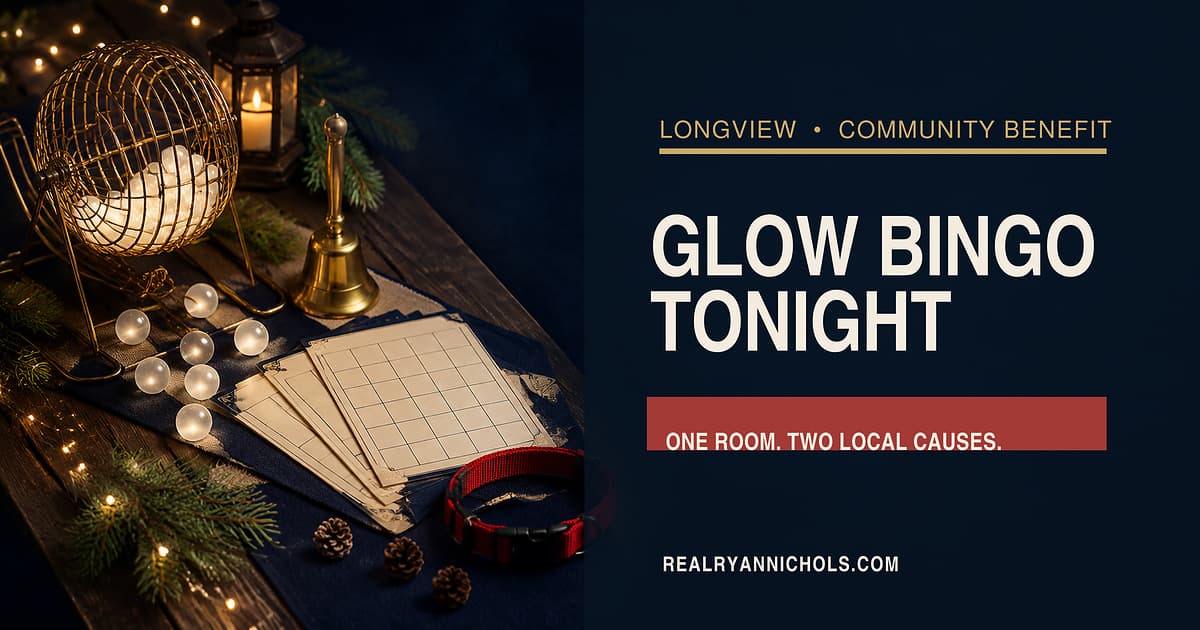 Longview's Glow Bingo Supports College and Animal Rescue Tonight social preview