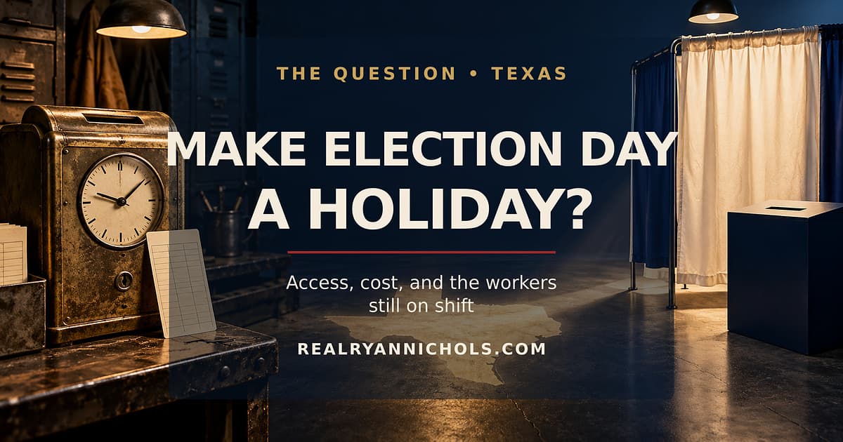 Should Texas Make Election Day a State Holiday? social preview