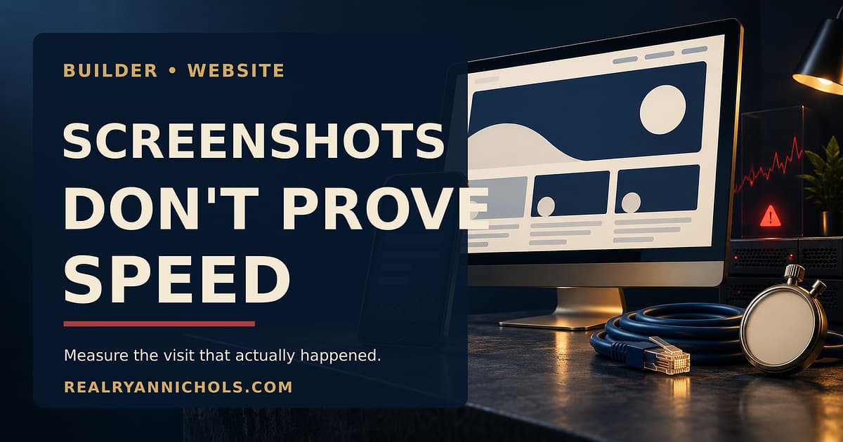 A Screenshot Is Not a Performance Test social preview