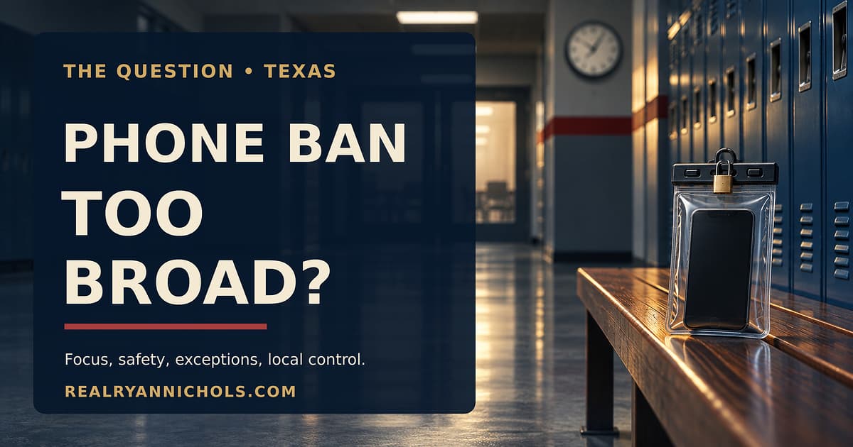 Did Texas Make the School Phone Ban Too Broad? social preview
