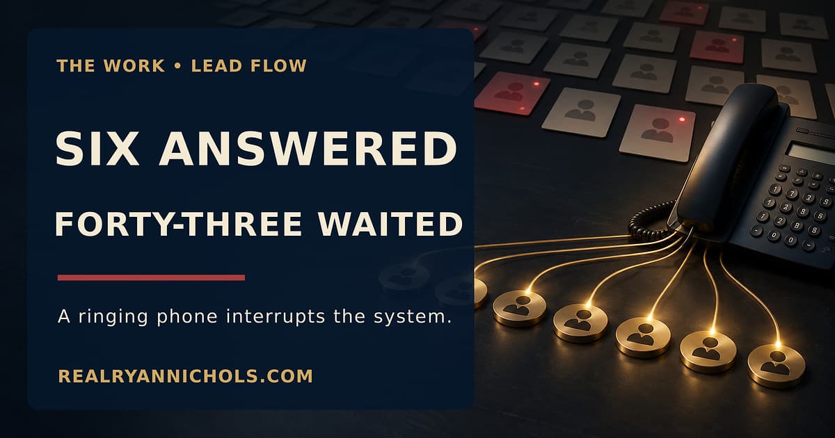 Six Leads Rang My Phone. All Six Got Answered. Forty-Three Never Got a Call. social preview