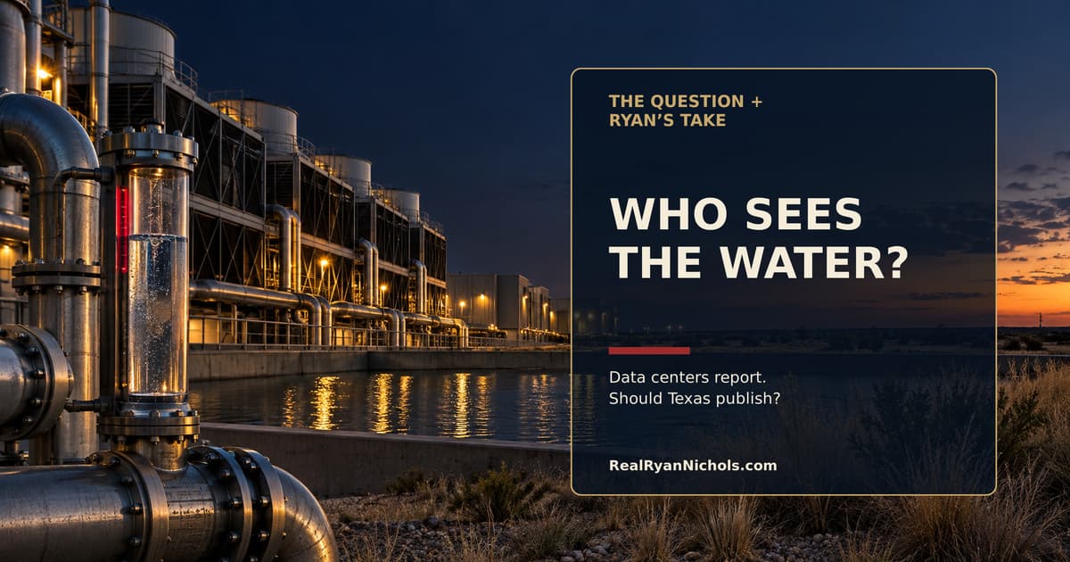 Should Texas Publish Every Data Center’s Water Use? social preview