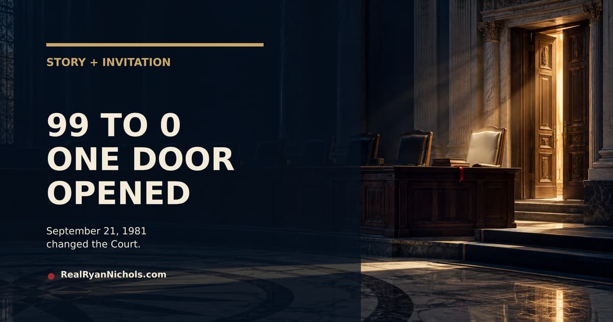 The Vote Was 99 to 0. The Door Had Never Opened Before social preview