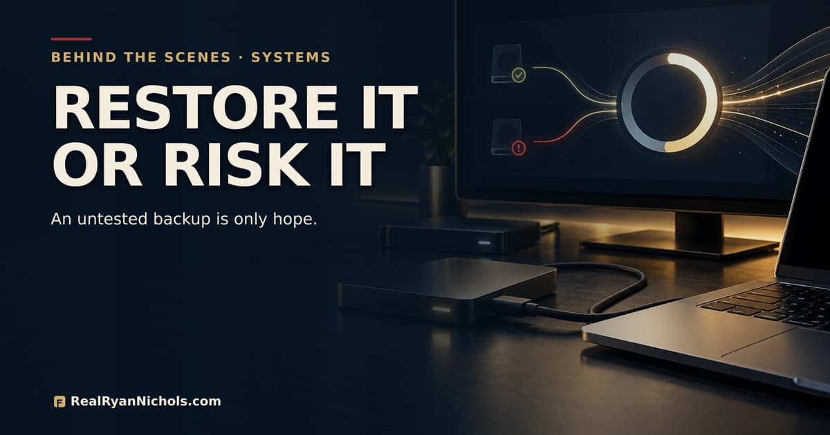 A Backup You Have Never Restored Is Just a Feeling social preview