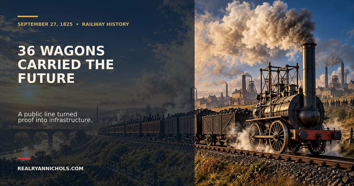 The First Public Railway Carried the Future in 36 Wagons social preview
