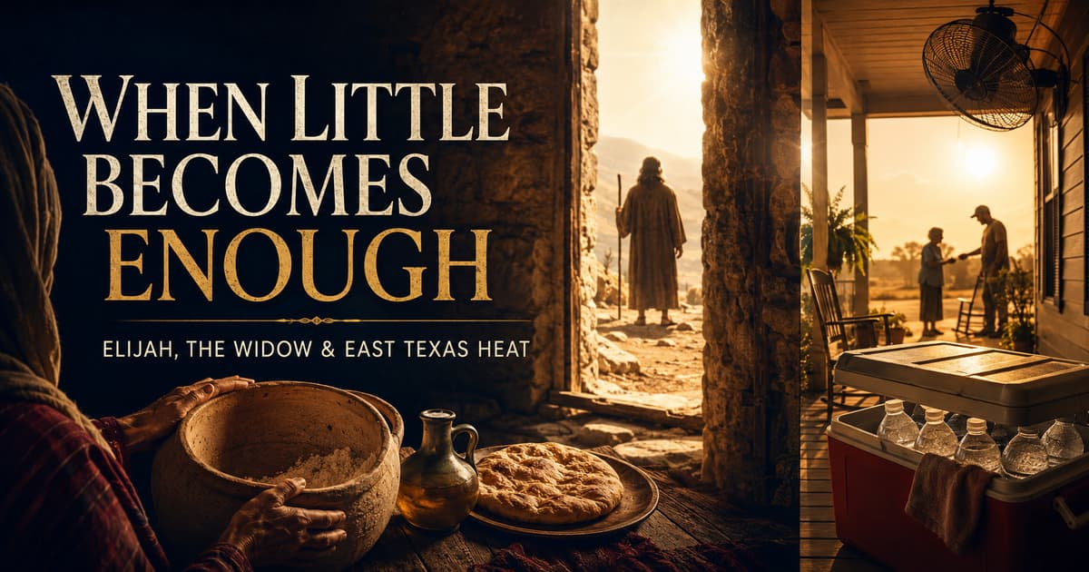 Elijah, the Widow and the Last Meal: What East Texas Heat Requires of Neighbors social preview