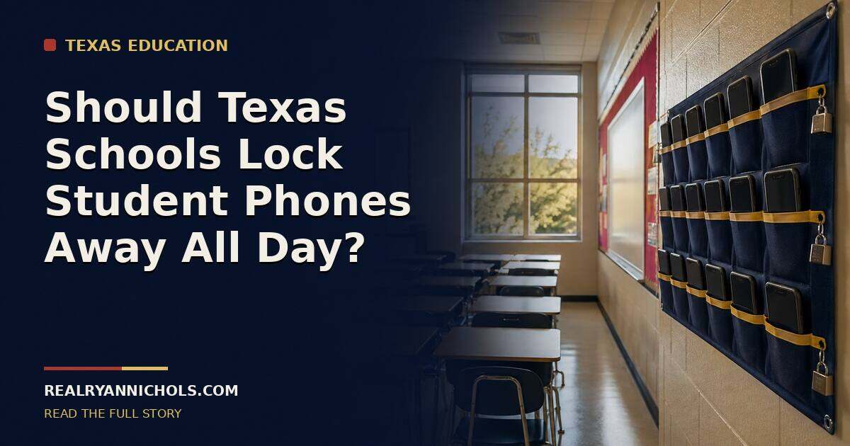 Should Texas Schools Lock Student Phones Away All Day? social preview
