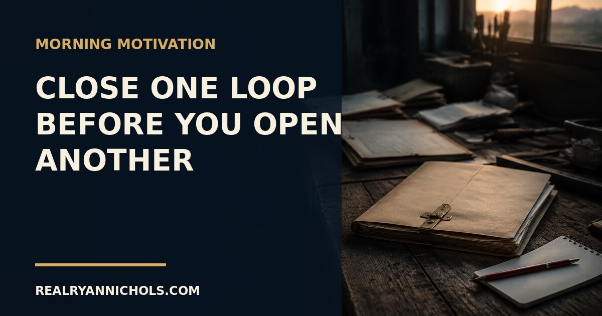 Close One Loop Before You Open Another social preview