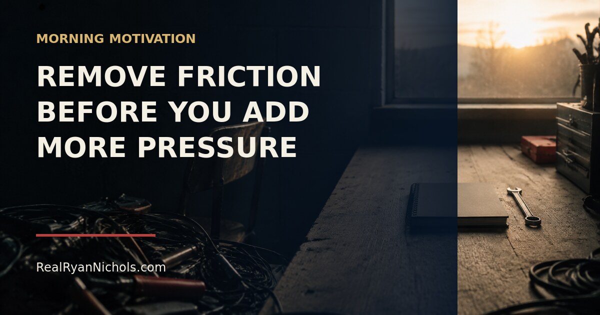Remove Friction Before You Add More Pressure social preview