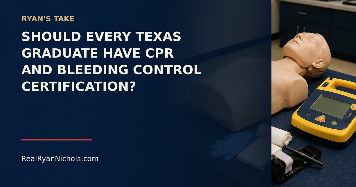 Should Every Texas Graduate Have CPR and Bleeding Control Certification? social preview