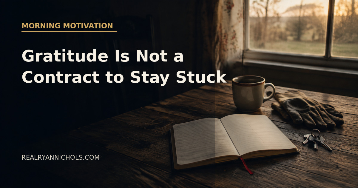 Gratitude Is Not a Contract to Stay Stuck social preview