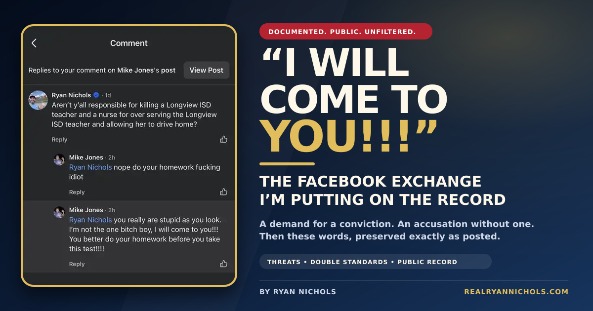 “I Will Come to You”: The Facebook Exchange I’m Putting on the Record social preview