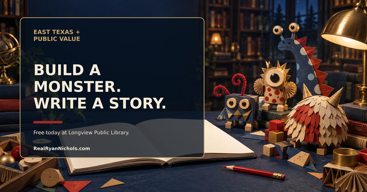 Longview Kids Can Build a Monster and a Story Today