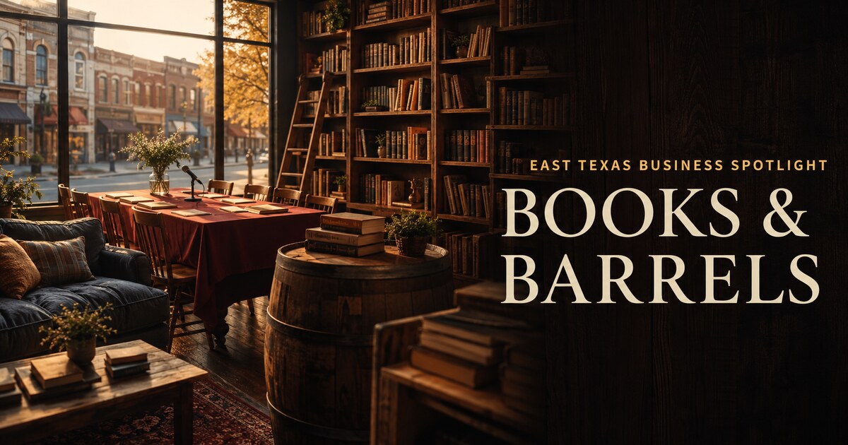 East Texas Business Spotlight: Laura Nevils and Books & Barrels social preview