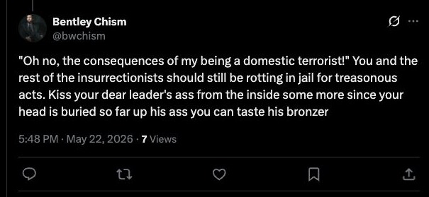 @bwchism - domestic terrorist and prison