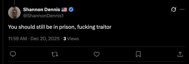 @ShannonDennis1 - prison and traitor