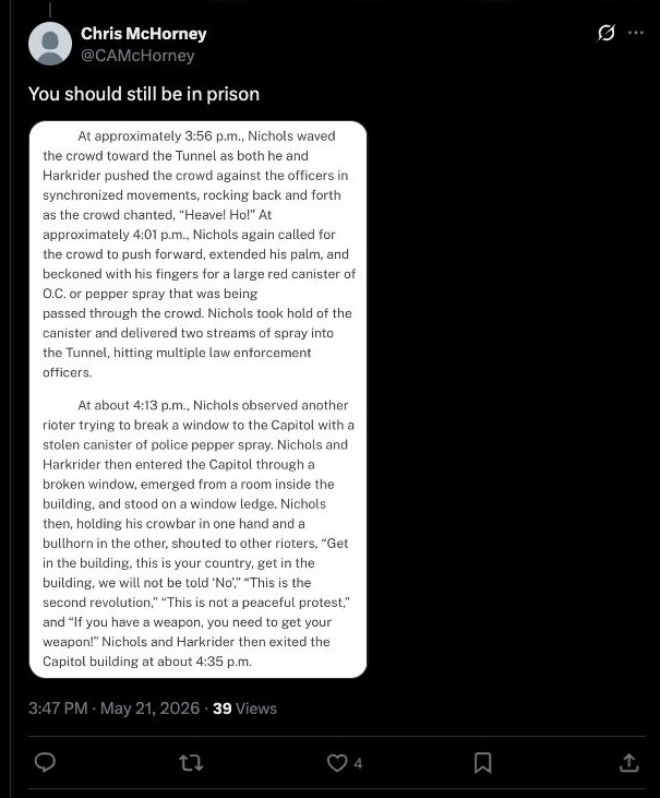 @CAMcHorney - still in prison