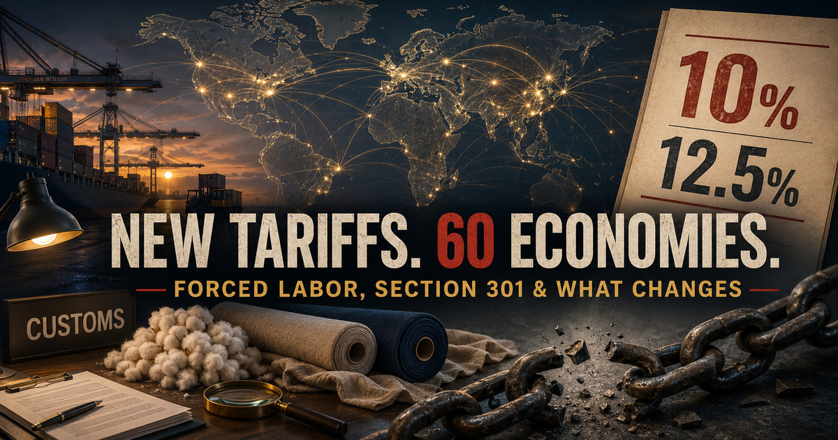 Trump's Forced-Labor Tariffs Take Effect: What the 10%–12.5% Section 301 Duties Actually Cover social preview
