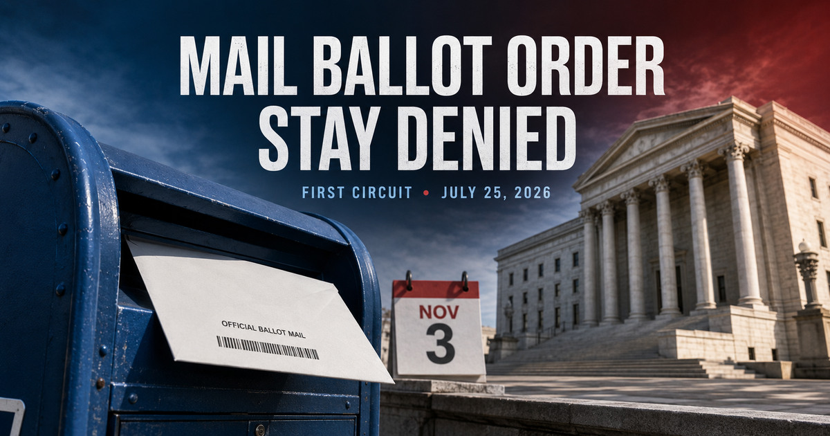 Trump Mail-Ballot Order Remains Blocked After First Circuit Denies Stay social preview